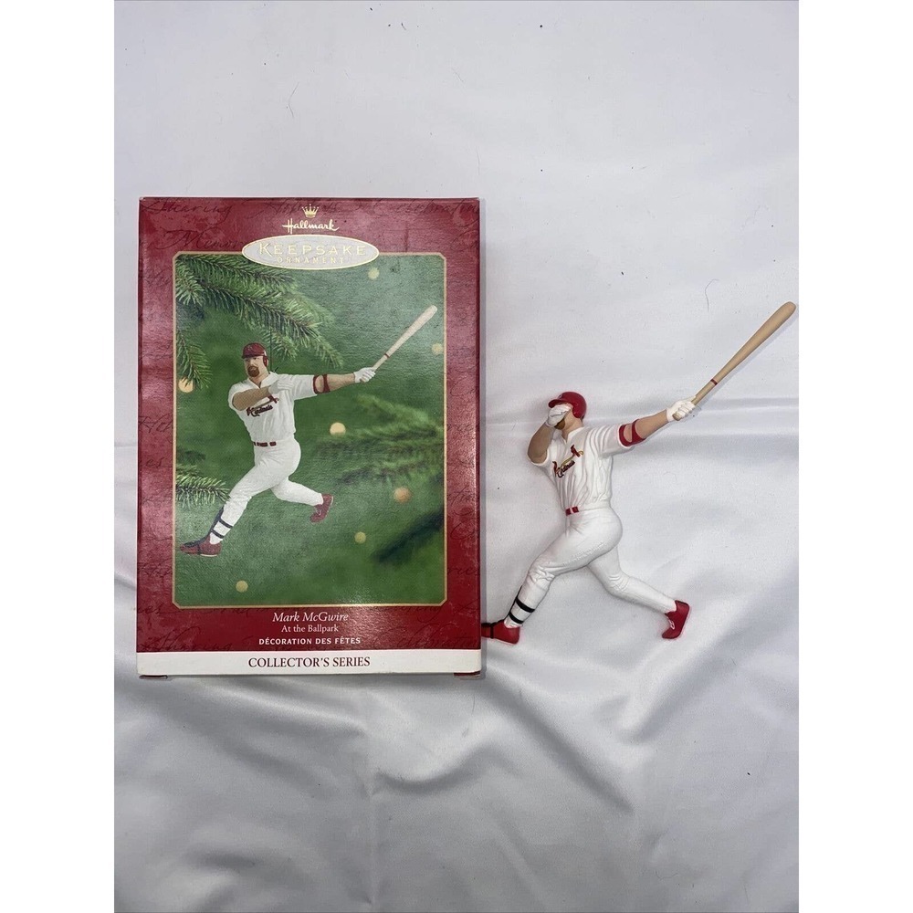 Mark McGwire Hallmark Keepsake Ornament 2000 Baseball Cardinals At The Ball Park